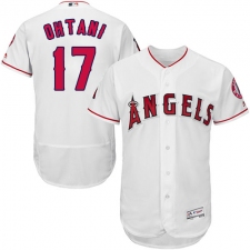Men's Majestic Los Angeles Angels of Anaheim #17 Shohei Ohtani White Home Flex Base Authentic Collection MLB Jersey