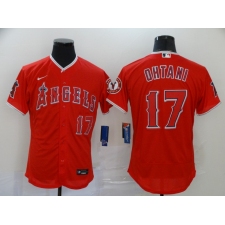 Men's Nike Los Angeles Angels #17 Shohei Ohtani Red Elite Home Stitched Baseball Jersey