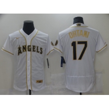 Men's Nike Los Angeles Angels #17 Shohei Ohtani White Elite Throwback Baseball Jersey