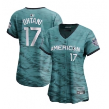 Women's American League #17 Shohei Ohtani Nike Teal 2023 MLB All-Star Game Limited Player Jersey