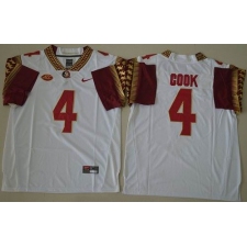 Florida State Seminoles #4 Dalvin Cook White Stitched NCAA Jersey