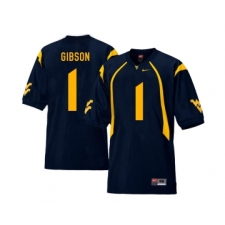 West Virginia Mountaineers 1 Shelton Gibson Navy College Football Jersey