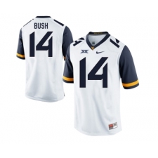 West Virginia Mountaineers 14 Tevin Bush White College Football Jersey