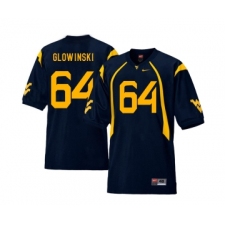 West Virginia Mountaineers 64 Mark Glowinski Navy College Football Jersey