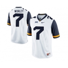 West Virginia Mountaineers 7 Daryl Worley White College Football Jersey