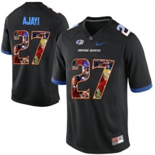 Boise State Broncos #27 Jay Ajayi Black With Portrait Print College Football Jersey5