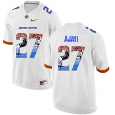 Boise State Broncos #27 Jay Ajayi White With Portrait Print College Football Jersey4