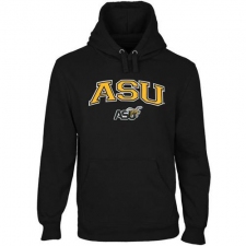 Alabama State Hornets Black Logo Arch Applique Pullover Hoodie