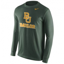 Baylor Bears Nike Cotton Logo Long Sleeves T-Shirt Green
