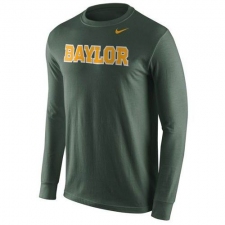 Baylor Bears Nike Wordmark Long Sleeves T-Shirt Green