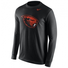 Oregon State Beavers Nike Cotton Logo Long Sleeves T-Shirt Blue