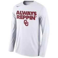 Oklahoma Sooners Nike Always Reppin' Long Sleeves Legend Bench Performance T-Shirt White