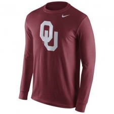Oklahoma Sooners Nike Cotton Logo Long Sleeves T-Shirt Crimson