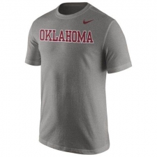 Oklahoma Sooners Nike Wordmark T-Shirt Heather Gray