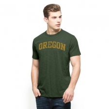 Oregon Ducks '47 Brand Vintage School Name Scrum T-Shirt Green