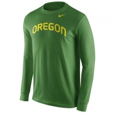 Oregon Ducks Nike Wordmark Long Sleeves T-Shirt Green