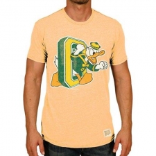 Oregon Ducks Original Retro Brand Vintage Donald O Tri-Blend T-Shirt Heather Gold