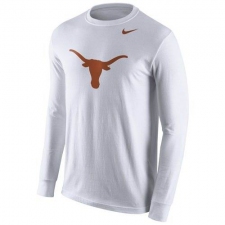 Texas Longhorns Nike Cotton Logo Long Sleeves T-Shirt White