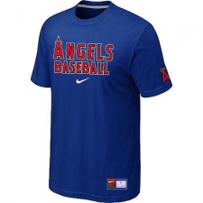 MLB Men's Los Angeles Angels of Anaheim Nike Practice T-Shirt - Blue