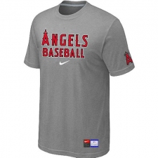 MLB Men's Los Angeles Angels of Anaheim Nike Practice T-Shirt - Grey