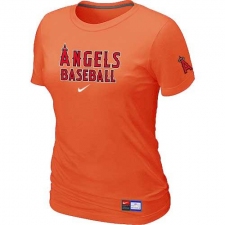 MLB Women's Los Angeles Angels of Anaheim Nike Practice T-Shirt - Orange