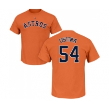 Baseball Houston Astros #54 Roberto Osuna Orange Name & Number T-Shirt