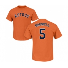 MLB Nike Houston Astros #5 Jeff Bagwell Orange Name & Number T-Shirt