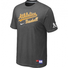 MLB Men's Oakland Athletics Nike Practice T-Shirt - Dark Grey
