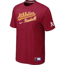 MLB Men's Oakland Athletics Nike Practice T-Shirt - Red