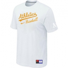 MLB Men's Oakland Athletics Nike Practice T-Shirt - White