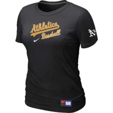 MLB Women's Oakland Athletics Nike Practice T-Shirt - Black