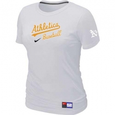MLB Women's Oakland Athletics Nike Practice T-Shirt - White