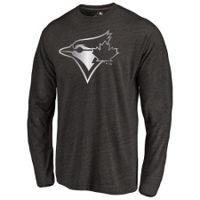 MLB Toronto Blue Jays Platinum Collection Long Sleeve Tri-Blend T-Shirt - Grey