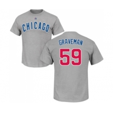 Baseball Chicago Cubs #59 Kendall Graveman Gray Name & Number T-Shirt