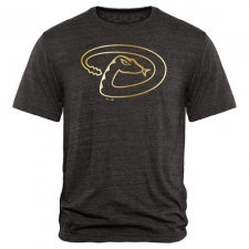 MLB Men's Arizona Diamondbacks Fanatics Apparel Gold Collection Tri-Blend T-Shirt - Grey