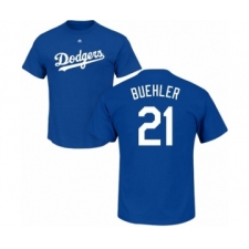 MLB Nike Los Angeles Dodgers #21 Walker Buehler Royal Blue Name & Number T-Shirt