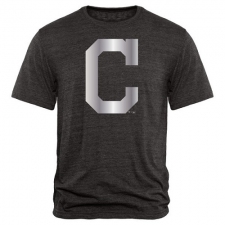 MLB Cleveland Indians Fanatics Apparel Platinum Collection Tri-Blend T-Shirt - Grey