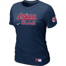 MLB Women's Cleveland Indians Nike Practice T-Shirt - Navy