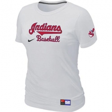 MLB Women's Cleveland Indians Nike Practice T-Shirt - White