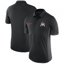MLB Men's Miami Marlins Nike Black Franchise Polo T-Shirt
