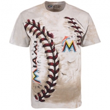 MLB Miami Marlins Hardball Tie-Dye T-Shirt - Cream