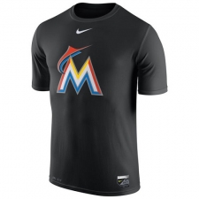 MLB Miami Marlins Nike Authentic Collection Legend Logo 1.5 Performance T-Shirt - Black