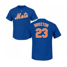Baseball New York Mets #23 Keon Broxton Royal Blue Name & Number T-Shirt