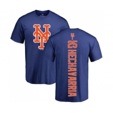 Baseball New York Mets #25 Adeiny Hechavarria Royal Blue Backer T-Shirt