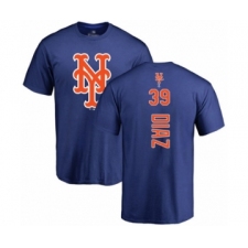 Baseball New York Mets #39 Edwin Diaz Royal Blue Backer T-Shirt