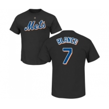 Baseball New York Mets #7 Gregor Blanco Black Name & Number T-Shirt