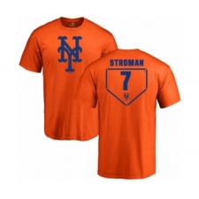 Baseball New York Mets #7 Marcus Stroman Orange RBI T-Shirt