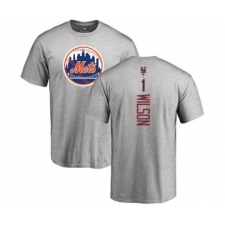MLB Nike New York Mets #1 Mookie Wilson Ash Backer T-Shirt
