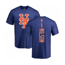 MLB Nike New York Mets #1 Mookie Wilson Royal Blue Backer T-Shirt