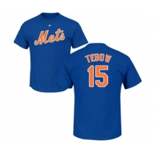 MLB Nike New York Mets #15 Tim Tebow Royal Blue Name & Number T-Shirt